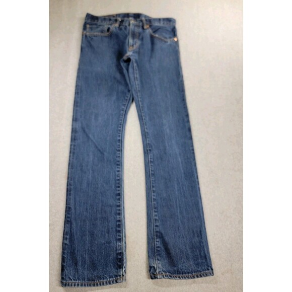 Polo Ralph Lauren Denim Supply Jeans Mens 32x31 Straight Stretch Mid Blue Preppy - Picture 1 of 12